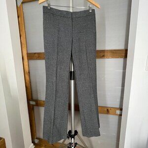 Elie Tahari 98% Wool Medium Gray Tweed Wide‎ Leg Trouser Pants Sz 6